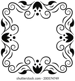 Ornamental decorative frame. Vector illustration.