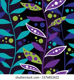 Ornamental decorative original plants pattern