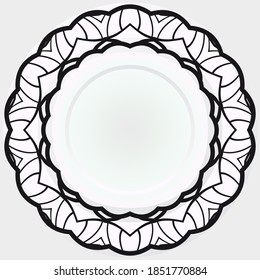 Ornamental decorative rosettes, mandala. vector illustration