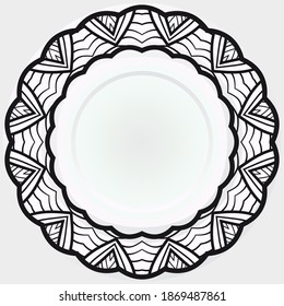 Ornamental decorative rosettes, mandala. vector illustration