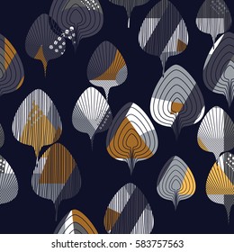 Ornamental decorative seamless leaf texture.