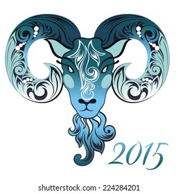 Ornamental and decorative sheep. Symbol of 2015