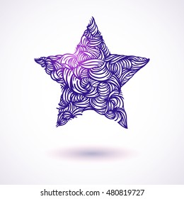 Ornamental decorative star symbol icon - Vector Illustration -  design element