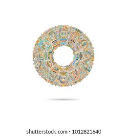 ornamental decorative torus, stock vector background