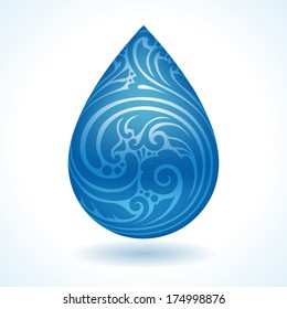Ornamental decorative water drop