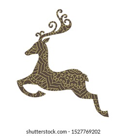 ornamental deer, vector logo icon