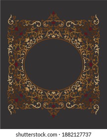 Ornamental design for a cover in dark backbround