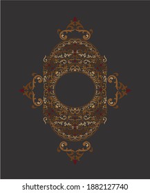 Ornamental design for a cover in dark backbround