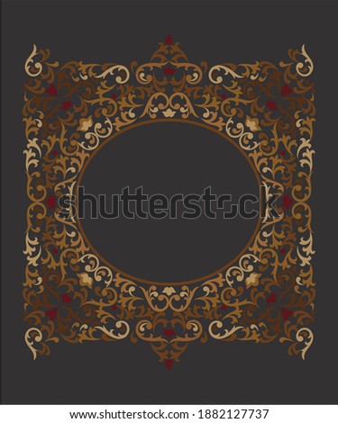 Ornamental design for a cover in dark backbround