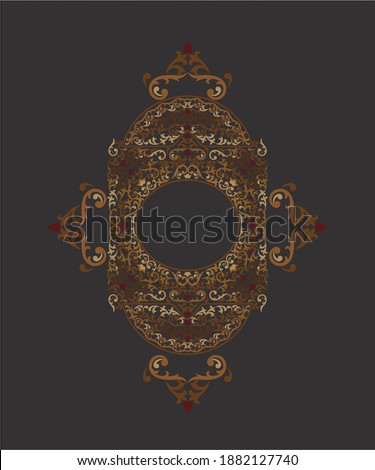 Ornamental design for a cover in dark backbround