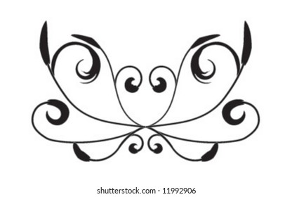 Ornamental design element isolated on white