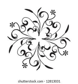Ornamental design element isolated on white background