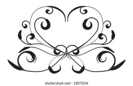 Ornamental design element isolated on white background