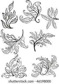  ornamental design elements - vector