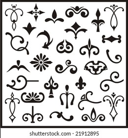 Ornamental design elements, vector series.