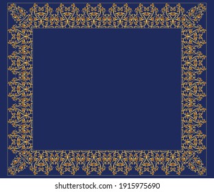 Diseño ornamental en marco para trabajos decorativos