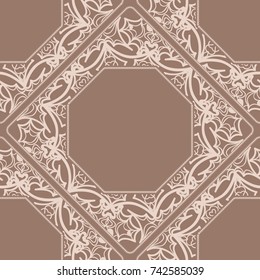 Ornamental design. Modern seamless pattern. Vector illustration. For interior design, printing, web and textile design
