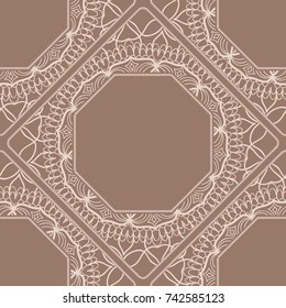 Ornamental design. Modern seamless pattern. Vector illustration. For interior design, printing, web and textile design