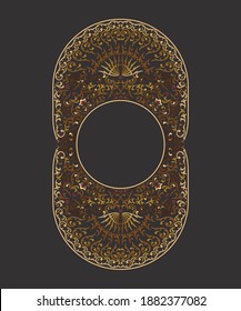 Ornamental Design on Dark Background 