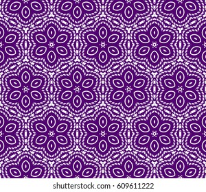 Ornamental design with triangle, square geometric shape. floral style. Modern seamless geometry pattern. Vector illustration. For interior design, printing, web and textile design. purple, white color