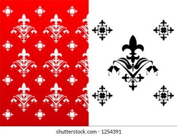 Ornamental design-Vector-Scalable. Change the colors as you wish and create your own patterns. See sample