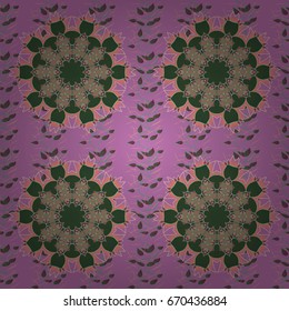 Ornamental doodle background. Vector nature seamless pattern with abstract ornament. Vector round mandala in childish style.