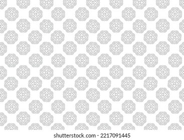 Ornamental doodle mandala seamless pattern background vector template, Seamless pattern with paisley, mandala, and floral motif for wallpaper