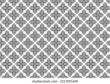 Ornamental doodle mandala seamless pattern background vector template, Seamless pattern with paisley, mandala, and floral motif for wallpaper