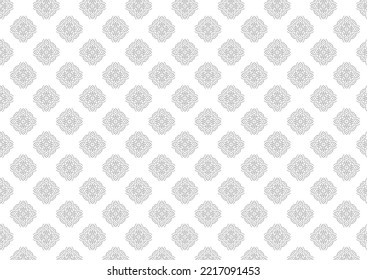 Ornamental doodle mandala seamless pattern background vector template, Seamless pattern with paisley, mandala, and floral motif for wallpaper