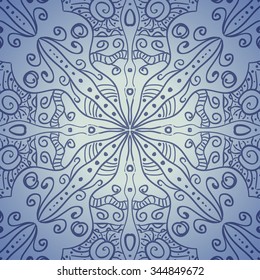 Ornamental Doodle Symmetrical background for design. 