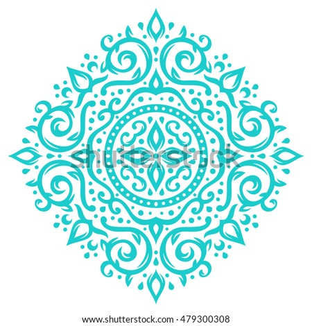 Ornamental elegant round organic pattern