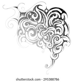 Ornamental elegant smoke shape