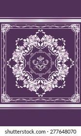 Ornamental element on the dark background. Vector