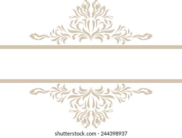Ornamental element for vintage decor. Vector