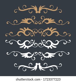 Ornamental elements collection design. - Vector.