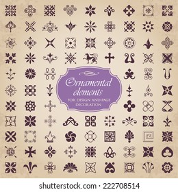 Ornamental elements for design and page decoration