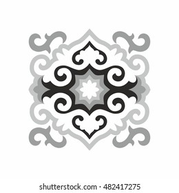 Ornamental elements in oriental style.Tatar motif. Eastern pattern