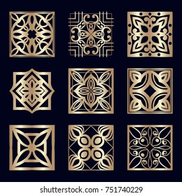 Ornamental elements set . Template for design and decoration. Vector illustration eps10