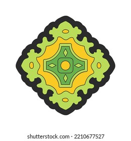 Ornamental elements vector art illustration isolated on white background