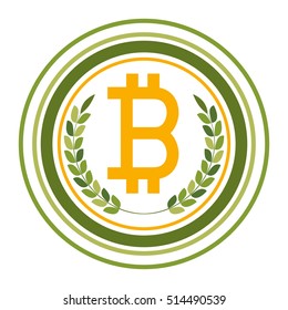 ornamental emblem with coin symbol of baht Thailand