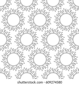 Ornamental ethnic black and white pattern. Background can be used for wallpaper, pattern fills, textile, fabric, wrapping, surface textures, coloring book for adults and kids.