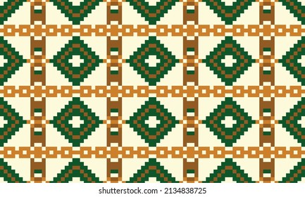 Ornamental ethnic geometric vintage background texture seamless pattern vector in bohemian style, Design for carpet, wallpaper, clothing, wrapping, batik, fabric, Vector illustration embroidery style 