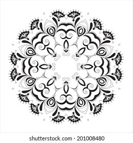 Ornamental ethnic mandala. Lace pattern.Vector element for your design