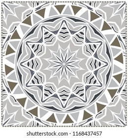 Ornamental ethnic pattern. For fashion design, shawl, textile, bandanna, print, invitation card. Vector illustration.