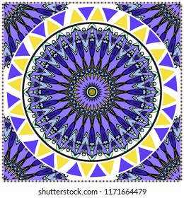 Ornamental ethnic pattern. For fashion design, shawl, textile, bandanna, print, invitation card. Vector illustration.