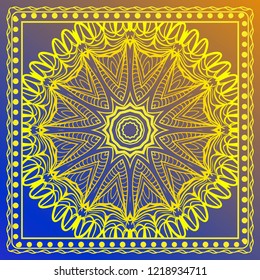 Ornamental ethnic pattern. For fashion design, shawl, textile, bandanna, print, invitation card. Vector illustration.