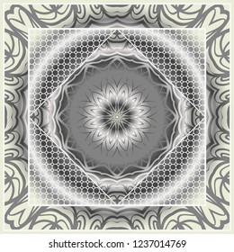 Ornamental ethnic pattern. For fashion design, shawl, textile, bandanna, print, invitation card. Vector illustration.