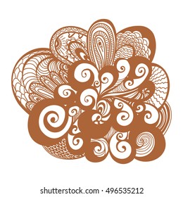 Ornamental ethnic pattern. Floral background can be used for wallpaper, pattern fills, textile, fabric, wrapping, surface textures, coloring book for adults and kids.