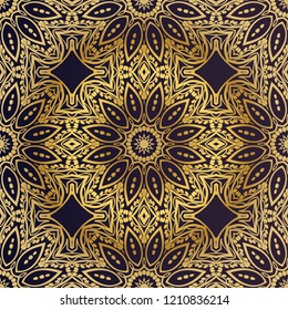 Ornamental ethnic seamless pattern. For fashion design, shawl, textile, bandanna, print, invitation card. Vector illustration.
