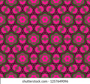 Ornamental Ethnic Seamless Pattern. For Fashion Design, Shawl, Textile, Bandanna, Print, Invitation Card. Vector Illustration